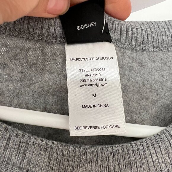 NWT Disney Vintage Style Mini Mouse Gray Crewneck Sweatshirt Sz M - Picture 7 of 9